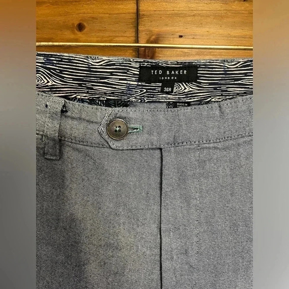 Ted Baker London woman’s trouser cropped pants size 36R color Blue gray - Picture 2 of 11